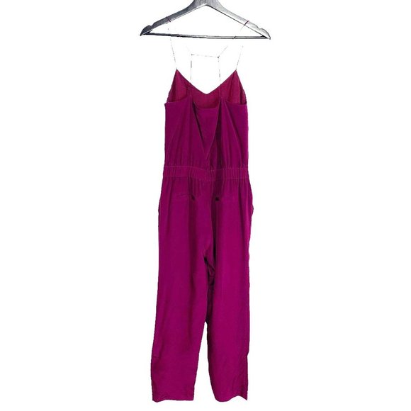 J Crew Deep Purple Sleeveless Silk Jumpsuit Size 0 - Picture 2 of 12